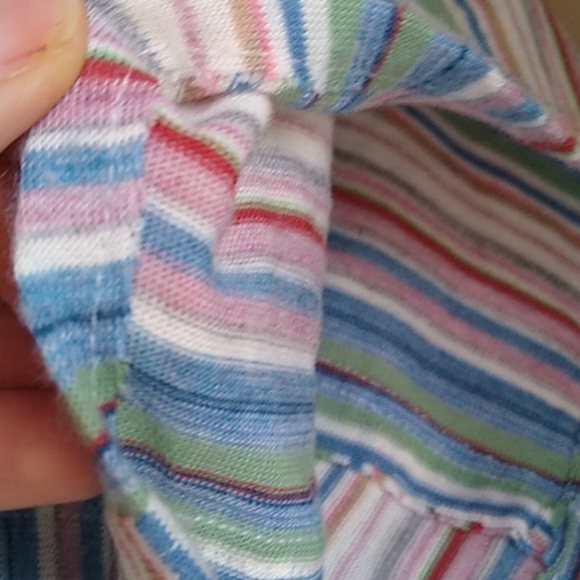 Vintage Basic Striped Shirt Single Stitch M - Picture 5 of 7